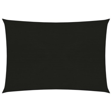 vidaXL Πανί Σκίασης Μαύρο 3,5 x 5 μ. από HDPE 160 γρ./μ²
