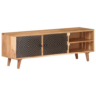 vidaXL Έπιπλο Τηλεόρασης 115x30x39cm από Μασίφ Ξύλο Ακακίας