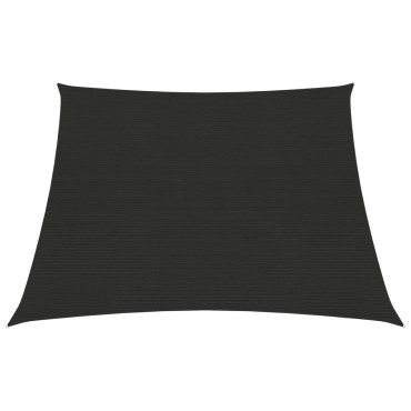 vidaXL Πανί Σκίασης Μαύρο 3/4 x 3 μ. από HDPE 160 γρ./μ²