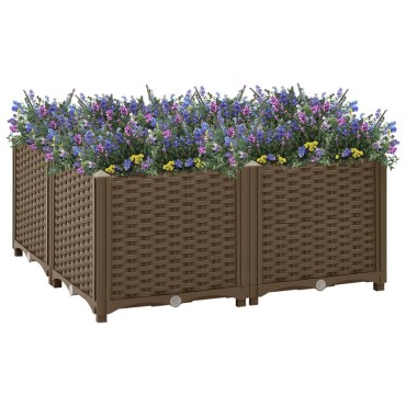 vidaXL Ζαρντινιέρα 80 x 80 x 38 εκ. από Πολυπροπυλένιο