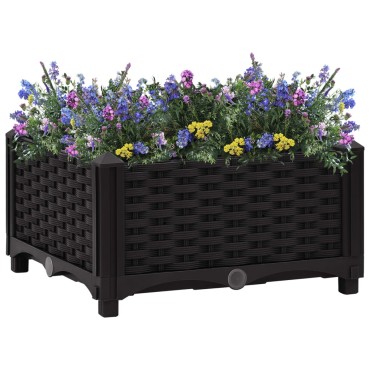 vidaXL Ζαρντινιέρα 40 x 40 x 23 εκ. από Πολυπροπυλένιο