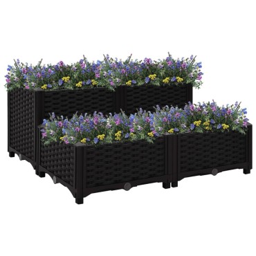 vidaXL Ζαρντινιέρα 80 x 80 x 38 εκ. από Πολυπροπυλένιο