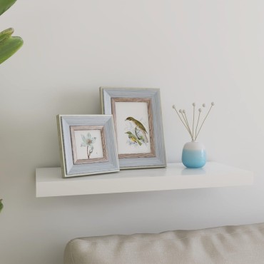 vidaXL Ράφι Τοίχου Δρυς/Άσπρο 60x23,5x3,8cm MDF 1 τεμ.
