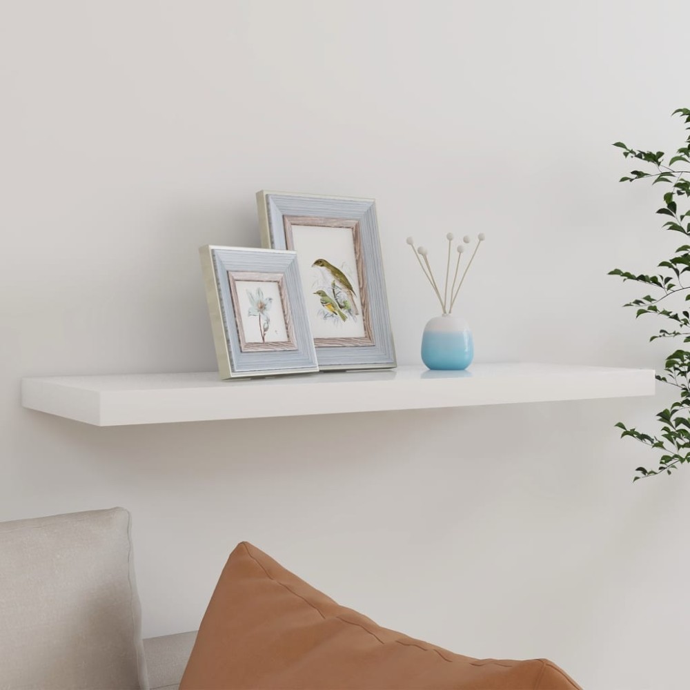 vidaXL Ράφι Τοίχου Δρυς/Άσπρο 80x23,5x3,8cm από MDF 1 τεμ.