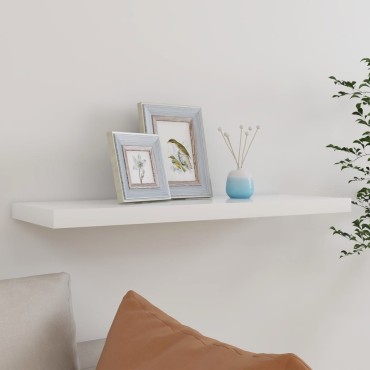 vidaXL Ράφι Τοίχου Δρυς/Άσπρο 80x23,5x3,8cm από MDF 1 τεμ.