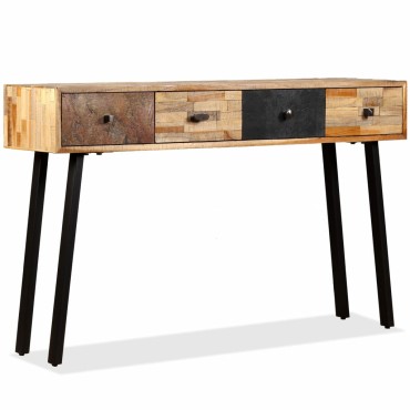 vidaXL Τραπέζι Κονσόλα 120x30x76cm Μασίφ Ανακυκλωμένο Ξύλο Teak 1 τεμ.