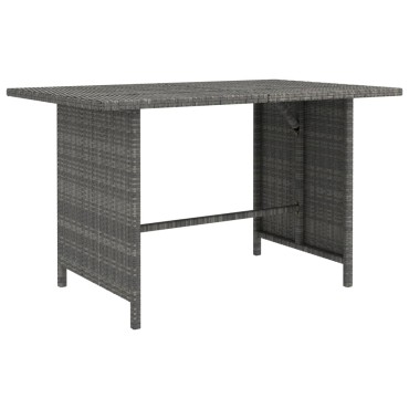 vidaXL Τραπεζαρία Κήπου Γκρι 110x70x65cm από Συνθετικό Ρατάν