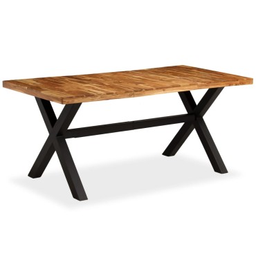 vidaXL Τραπεζαρία 180x90x76cm από Μασίφ Ξύλο Ακακίας και Μάνγκο 1 τεμ.