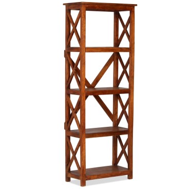 vidaXL Βιβλιοθήκη 60x30x160cm Μασίφ Ξύλο Ακακίας/Μελί Sheesham 1 τεμ.