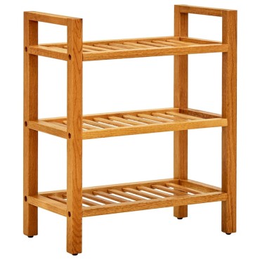 vidaXL Παπουτσοθήκη με 3 Ράφια 50x27x60cm από Μασίφ Ξύλο Δρυός