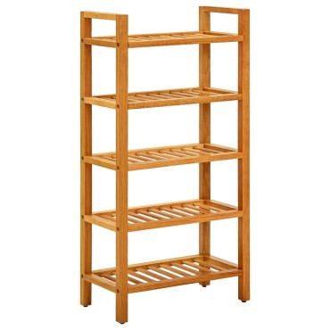 vidaXL Παπουτσοθήκη με 5 Ράφια 50x27x100cm από Μασίφ Ξύλο Δρυός