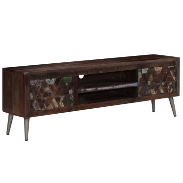 vidaXL Έπιπλο Τηλεόρασης 140x30x45cm από Μασίφ Ανακυκλωμένο Ξύλο