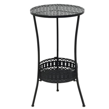 vidaXL Τραπέζι Bistro Μαύρο 40x70cm Μεταλλικό 1 τεμ.