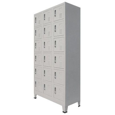 vidaXL Φοριαμός 90x40x180cm Μεταλλικός με 18 Τμήματα 1 τεμ.