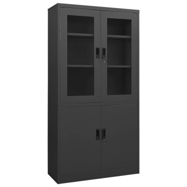 vidaXL Ντουλάπα Γραφείου Ανθρακί 90x40x180cm Ατσάλινη 1 τεμ.
