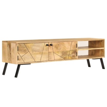 vidaXL Έπιπλο Τηλεόρασης 140x30x40cm από Μασίφ Ξύλο Μάνγκο