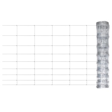 vidaXL Συρματόπλεγμα Περίφραξης Ασημί 50x1,2 μ. Γαλβανισμένο Ατσάλι 50x1,2 μ. (ΠxΥ)</li><li>Απόσταση κάθετων συρμάτων: 15cm