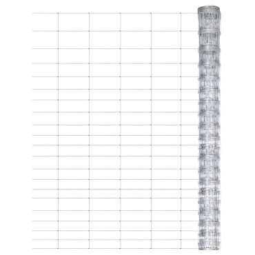 vidaXL Συρματόπλεγμα Περίφραξης Ασημί 50x1,25 μ. Γαλβανισμένο Ατσάλι 15x1,25 μ. (ΠxΥ)</li><li>Απόσταση κάθετων συρμάτων: 15cm