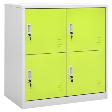 vidaXL Φοριαμός Ανοιχτό Γκρι / Πράσινο 90x45x92,5cm Ατσάλινος 1 τεμ.