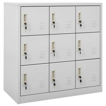 vidaXL Φοριαμός Ανοιχτό Γκρι 90x45x92,5cm Ατσάλινος 1 τεμ.