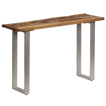 vidaXL Τραπέζι Κονσόλα 120x35x76cm από Ανακυκλωμένο Ξύλο / Ατσάλι 1 τεμ.