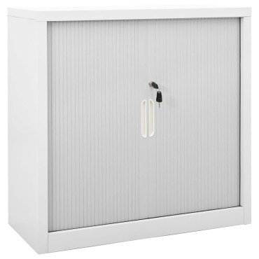 vidaXL Ντουλάπι με Συρόμενη Πόρτα Γκρι 90x40x90cm Ατσάλινο 1 τεμ.