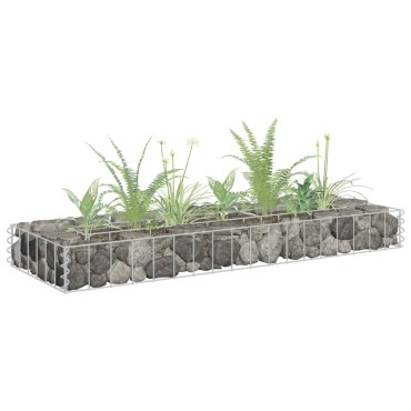 vidaXL Συρματοκιβώτιο-Γλάστρα Υπερυψωμένη 90x30x10 εκ. Γαλβ. Χάλυβας