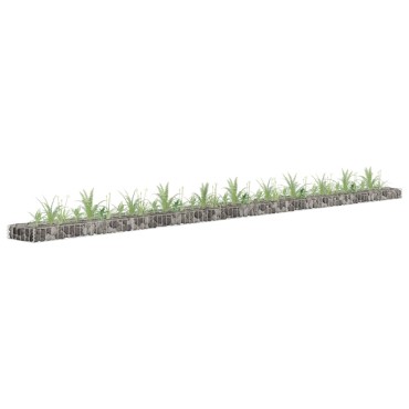 vidaXL Συρματοκιβώτιο-Γλάστρα Υπερυψωμένη 450x30x10 εκ. Γαλβ. Χάλυβας