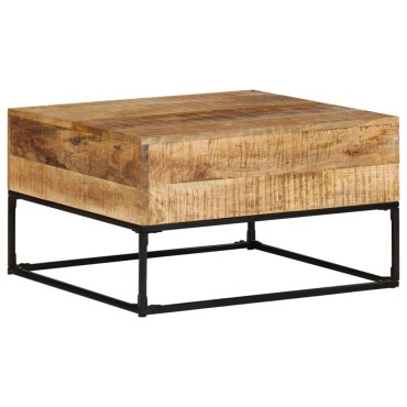 vidaXL Τραπεζάκι Σαλονιού 68x68x41cm από Ακατέργαστο Ξύλο Μάνγκο 1 τεμ.