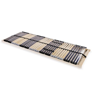 vidaXL Τελάρο Κρεβατιού με 42 Σανίδες & 7 Ζώνες 90x200cm 1 τεμ. - Μονό