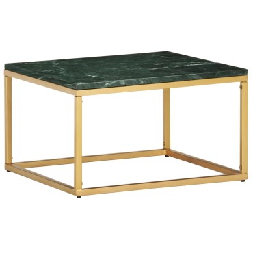 vidaXL Τραπεζάκι Σαλονιού Πράσινο 60x60x35cm Πέτρα με Μαρμάρινη Υφή 1 τεμ.