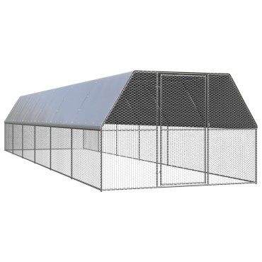 vidaXL Κοτέτσι - Κλουβί Εξωτ. Χώρου 3x12x2 μ. από Γαλβανισμένο Χάλυβα