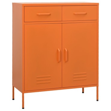 vidaXL Ντουλάπι Αποθήκευσης Πορτοκαλί 80x35x101,5cm από Ατσάλι 1 τεμ.