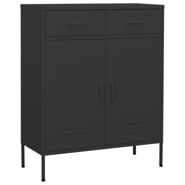 vidaXL Ντουλάπι Αποθήκευσης Ανθρακί 80x35x101,5cm από Ατσάλι 1 τεμ.