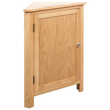 vidaXL Ντουλάπι Γωνιακό 59x45x80cm από Μασίφ Ξύλο Δρυός 1 τεμ.