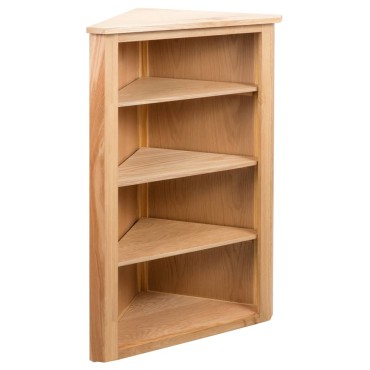 vidaXL Ραφιέρα Γωνιακή 59x36x100cm από Μασίφ Ξύλο Δρυός 1 τεμ.