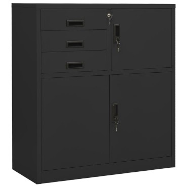 vidaXL Ντουλάπα Γραφείου Ανθρακί 90x40x102cm Ατσάλινη 1 τεμ.