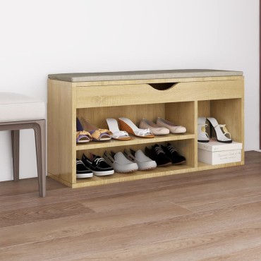 vidaXL Παπουτσοθήκη Sonoma Δρυς 104x30x49cm Επεξεργασμένο Ξύλο