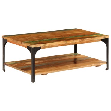 vidaXL Τραπεζάκι Σαλονιού με Ράφι 100x60x35cm Ανακυκλωμένο Ξύλο 1 τεμ.