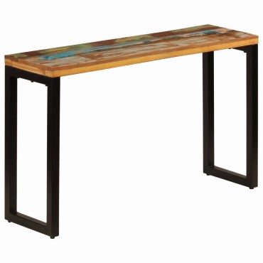 vidaXL Τραπέζι Κονσόλα 120x35x76cm Μασίφ Ανακυκλωμένο Ξύλο/Ατσάλι 1 τεμ.
