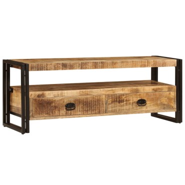 vidaXL Έπιπλο Τηλεόρασης 120x35x45cm από Μασίφ Ξύλο Μάνγκο