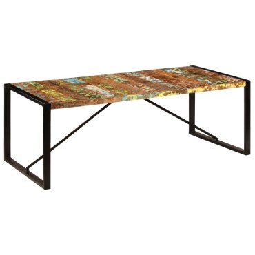 vidaXL Τραπεζαρία 220x100x75cm από Μασίφ Ανακυκλωμένο Ξύλο 1 τεμ.