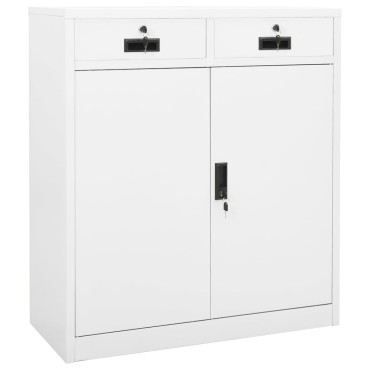 vidaXL Ντουλάπα Γραφείου Λευκή 90x40x102cm Ατσάλινη 1 τεμ.