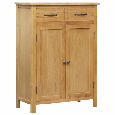 vidaXL Παπουτσοθήκη 76x37x105cm από Μασίφ Ξύλο Δρυός