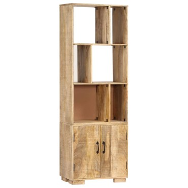 vidaXL Βιβλιοθήκη 60x35x180cm από Μασίφ Ξύλο Μάνγκο 1 τεμ.