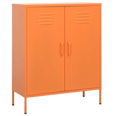 vidaXL Ντουλάπι Αποθήκευσης Πορτοκαλί 80x35x101,5cm Ατσάλινο 1 τεμ.