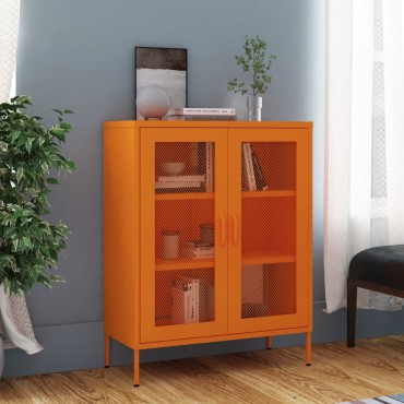 vidaXL Ντουλάπι Αποθήκευσης Πορτοκαλί 80x35x101,5cm Ατσάλινο 1 τεμ.