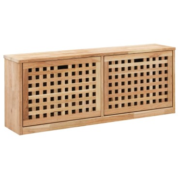 vidaXL Παπουτσοθήκη / Πάγκος 94x20x38cm από Μασίφ Ξύλο Καρυδιάς