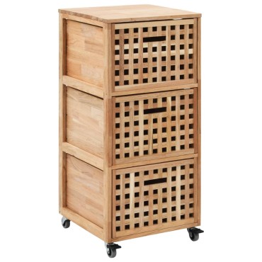 vidaXL Ντουλάπι Μπάνιου 41x41x91cm από Μασίφ Ξύλο Καρυδιάς 1 τεμ.