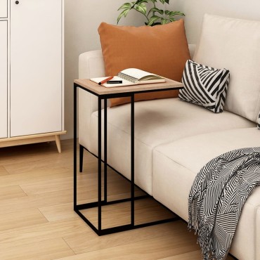 vidaXL Τραπέζι Βοηθητικό Μαύρο 40x30x59cm από Επεξεργασμένο Ξύλο 1 τεμ.